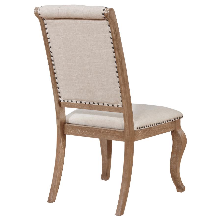 Brockway Tufted Side Chairs Cream and Barley Brown (set of 2) - (110292)