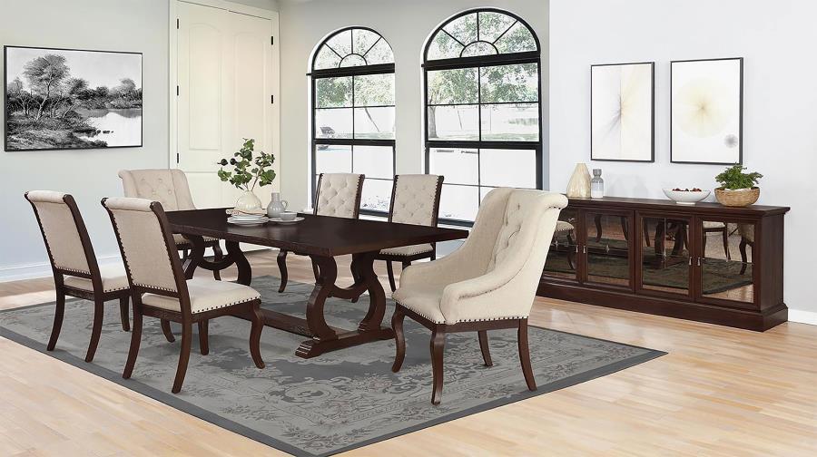 Brockway Trestle Dining Table Antique Java - (110311)