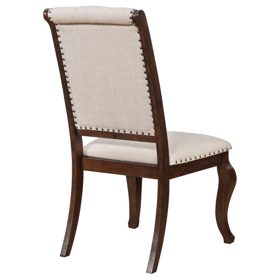 Brockway Tufted Dining Chairs Cream and Antique Java (set of 2) - (110312)