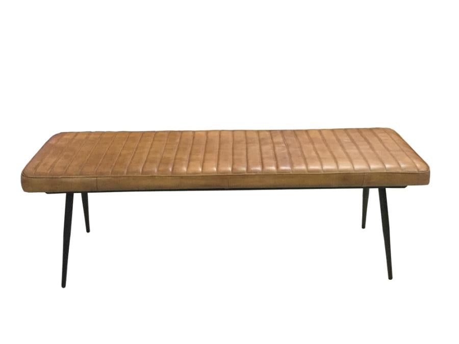 Misty Cushion Side Bench Camel and Black - (110643)