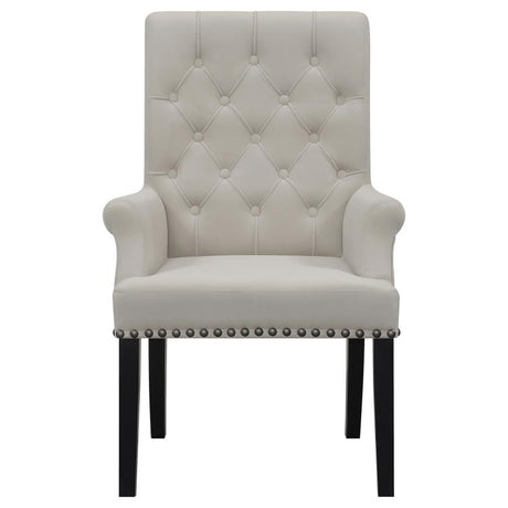 Alana Upholstered Tufted Arm Chair With Nailhead Trim - (115183)