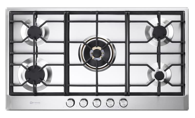 Verona 36" Designer Gas Cooktop-Brass Burners SS - (VDGCT536FSS)