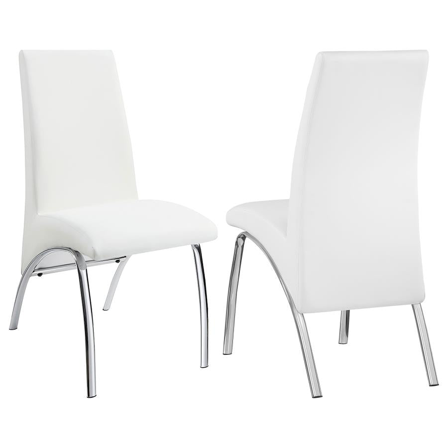 Ophelia Contemporary White Dining Chair - (121572)