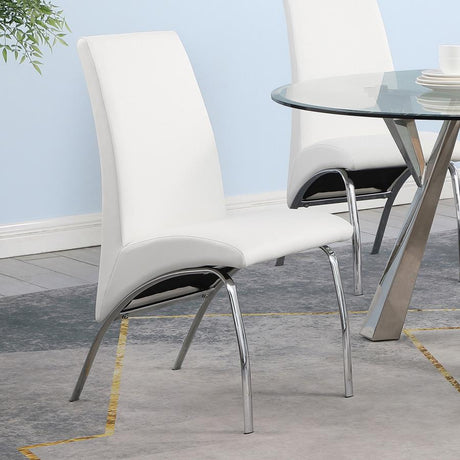 Ophelia Contemporary White Dining Chair - (121572)