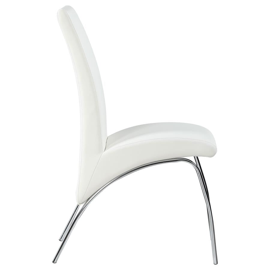 Ophelia Contemporary White Dining Chair - (121572)