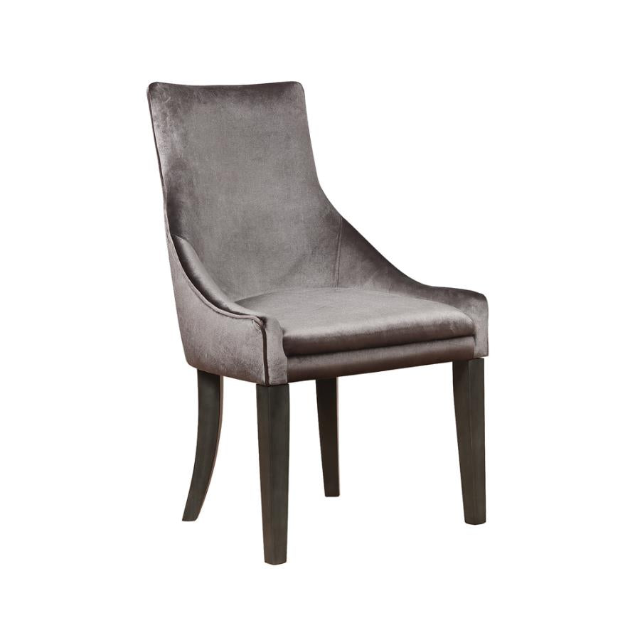 Phelps Upholstered Demi Wing Chairs Grey (set of 2) - (121714)