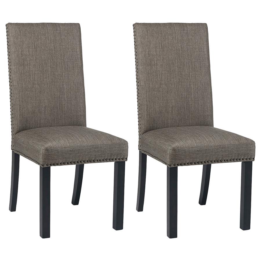 Hubbard Upholstered Side Chairs Charcoal (set of 2) - (121752)