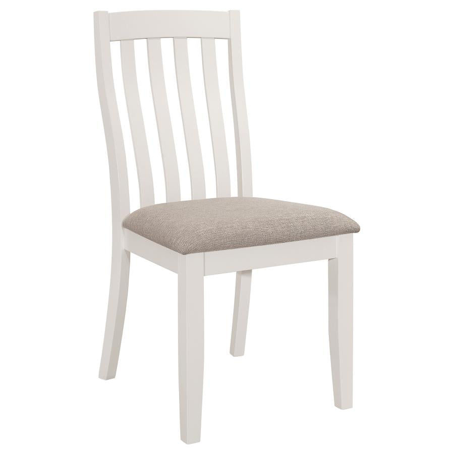 Nogales Vertical Slat Back Dining Side Chair Off White (set of 2) - (122302)