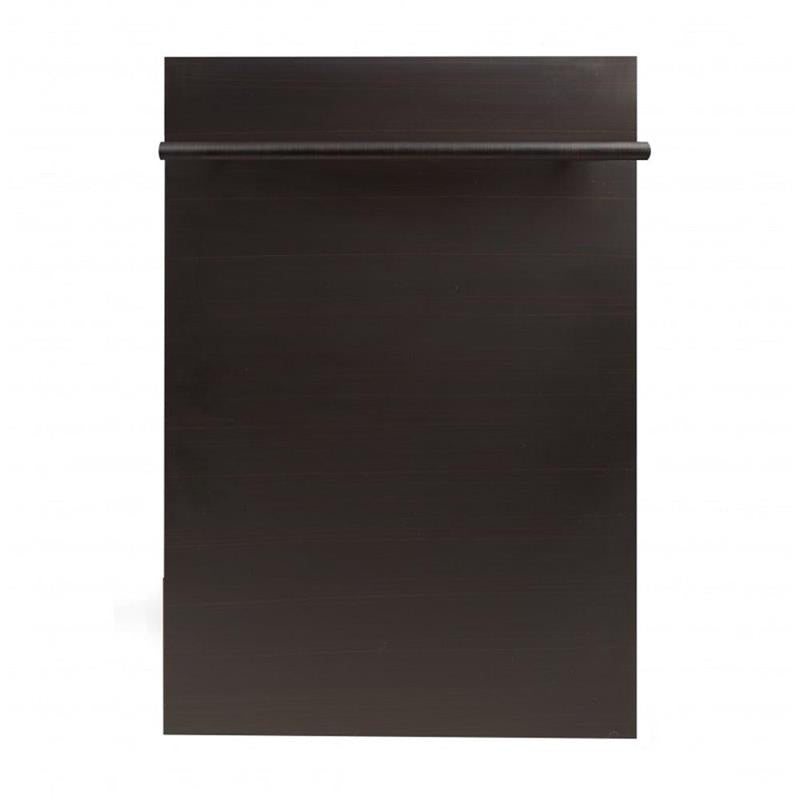 ZLINE 18 in. Compact Top Control Dishwasher with Stainless Steel Tub and Modern Style Handle, 52 dBa (DW-18) [Color: Oil Rubbed Bronze] - (DWORB18)