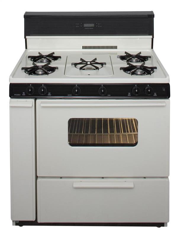 36 in. Freestanding Gas Range with 5th Burner and Griddle Package in Biscuit - (SLK249TP)
