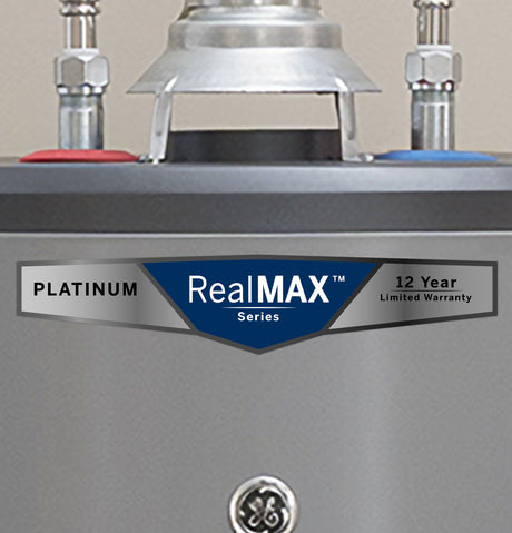 GE RealMAX Platinum 50-Gallon Short Natural Gas Atmospheric Water Heater - (GG50S12BXR)