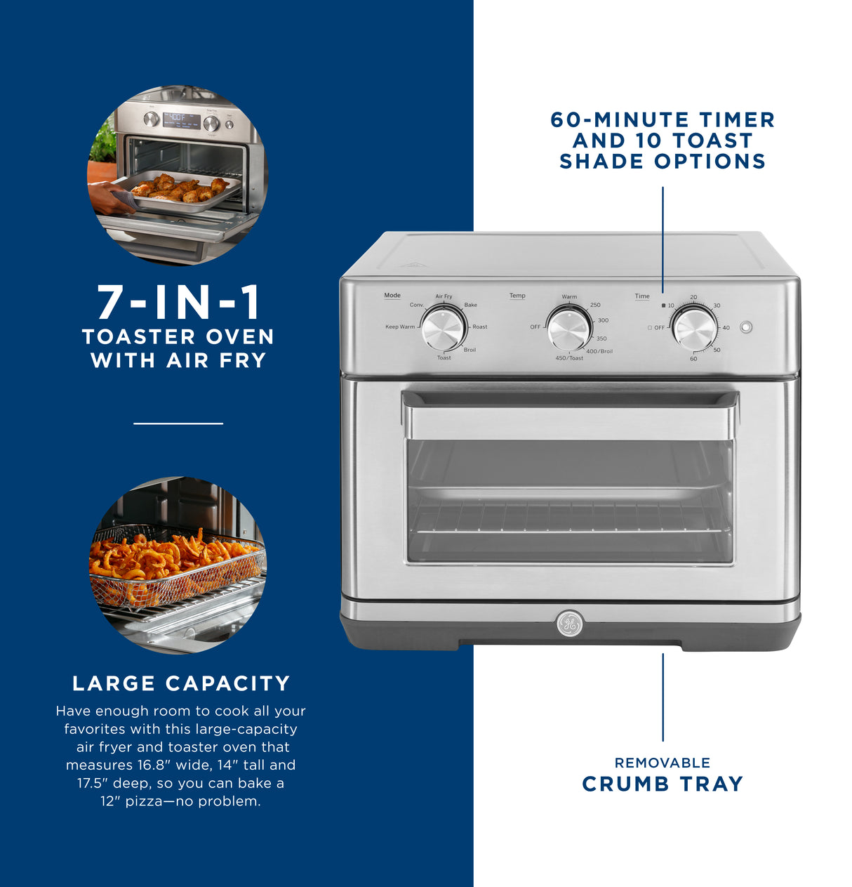 GE Mechanical Air Fry 7-in-1 Toaster Oven - (G9OAABSSPSS)