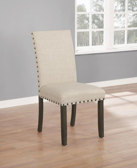 Ralland Upholstered Side Chairs Beige and Rustic Brown (set of 2) - (193132)