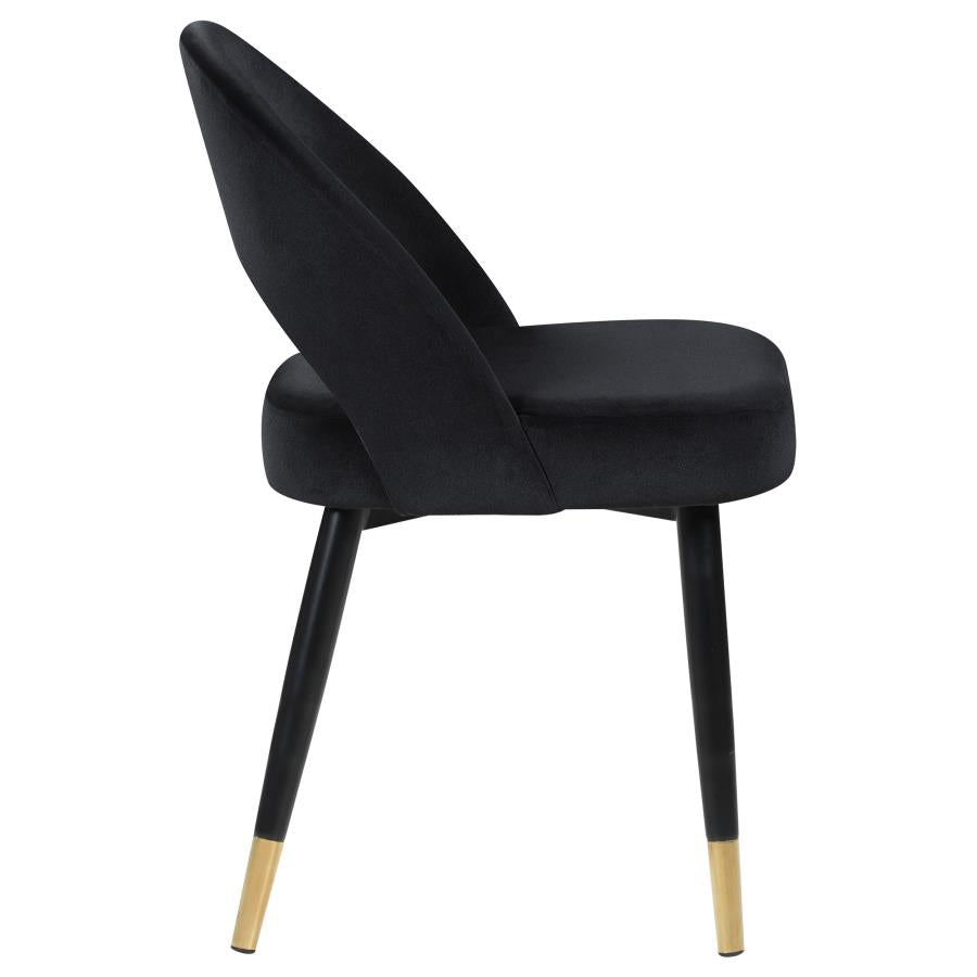 Lindsey Arched Back Upholstered Side Chairs Black (set of 2) - (193562)