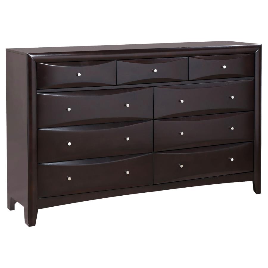 Phoenix 9-drawer Dresser Deep Cappuccino - (200413)