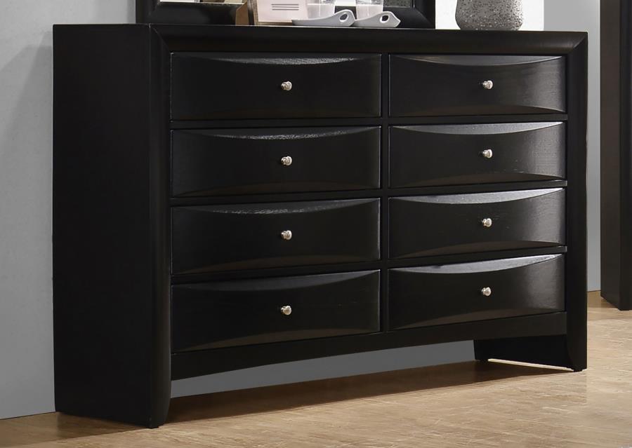 Briana Black Eight-drawer Dresser - (200703)