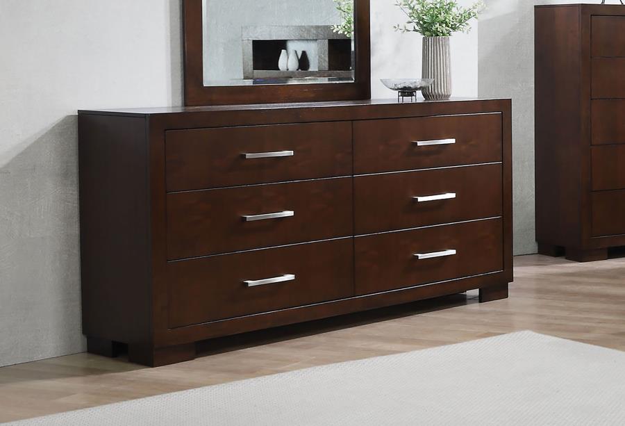 Jessica 6-drawer Dresser Cappuccino - (200713)