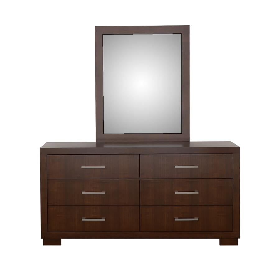 Jessica Rectangular Wall Dresser Mirror Cappuccino - (200714)