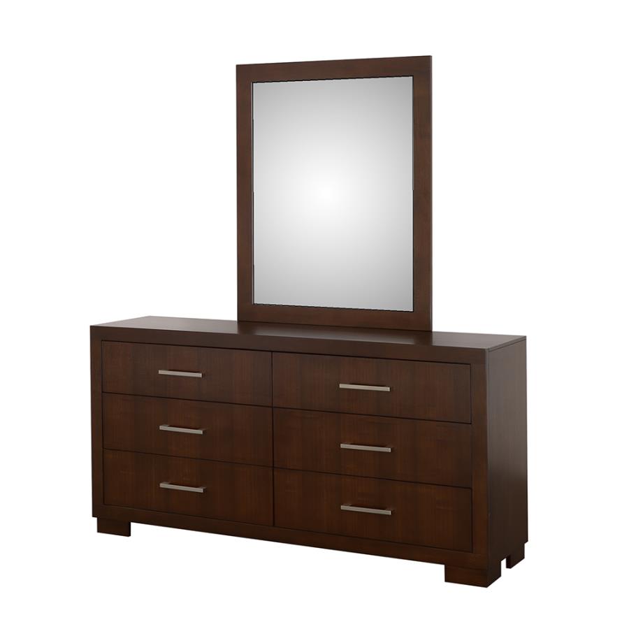 Jessica Rectangular Wall Dresser Mirror Cappuccino - (200714)