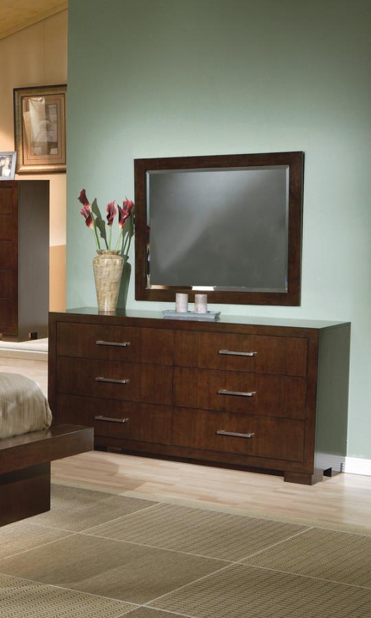 Jessica Rectangular Wall Dresser Mirror Cappuccino - (200714)