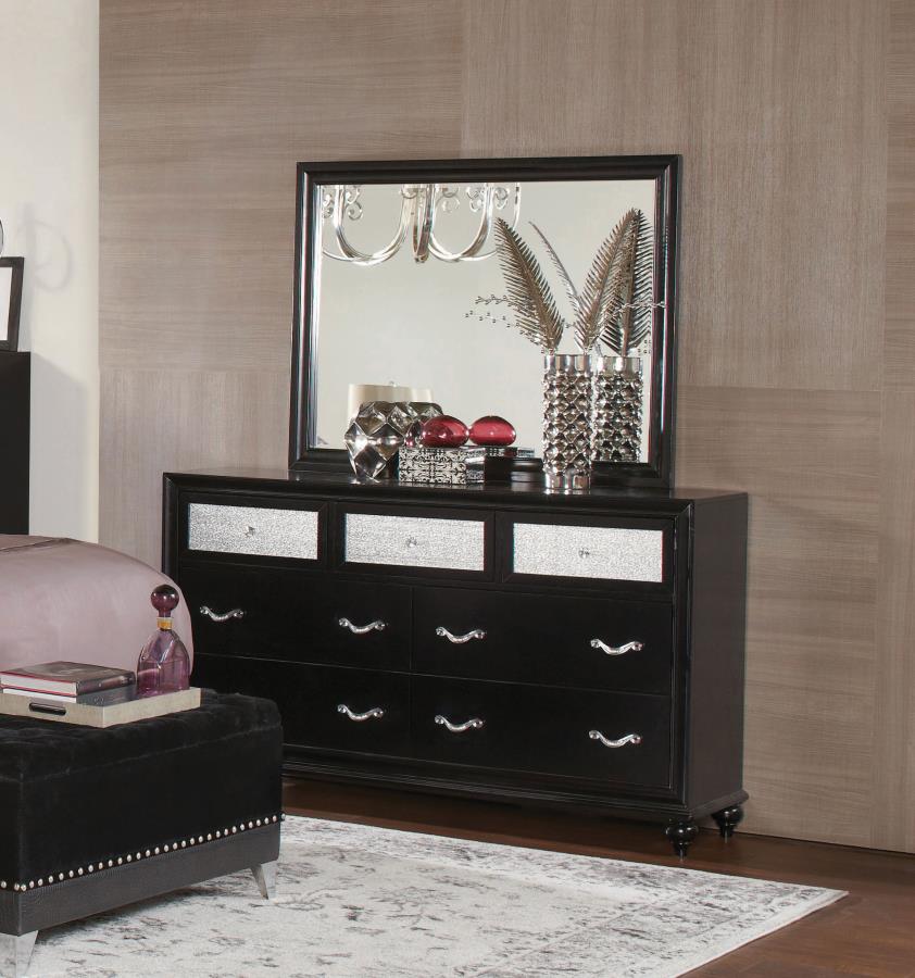 Barzini Rectangular Dresser Mirror Black - (200894)