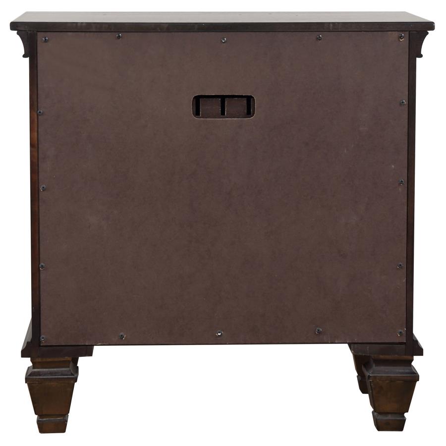 Franco 2-drawer Nightstand With Pull Out Tray Burnished Oak - (200972)