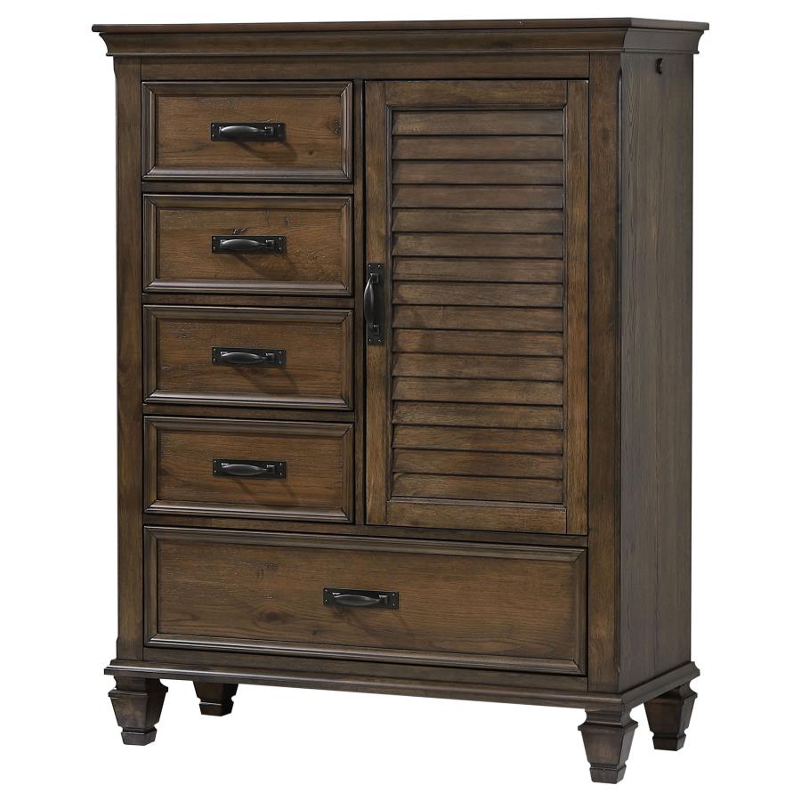 Franco 5-drawer Door Chest Burnished Oak - (200978)