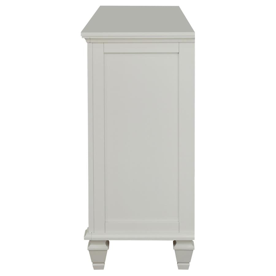 Sandy Beach 11-drawer Rectangular Dresser Cream White - (201303)