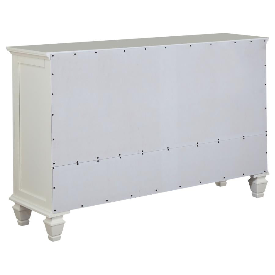 Sandy Beach 11-drawer Rectangular Dresser Cream White - (201303)