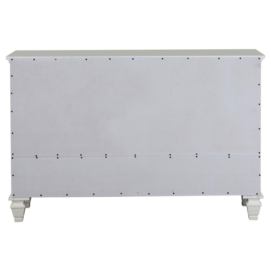 Sandy Beach 11-drawer Rectangular Dresser Cream White - (201303)