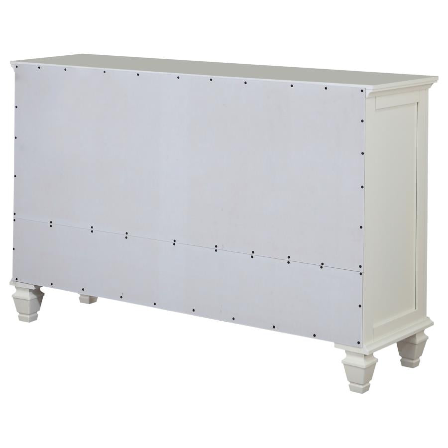 Sandy Beach 11-drawer Rectangular Dresser Cream White - (201303)