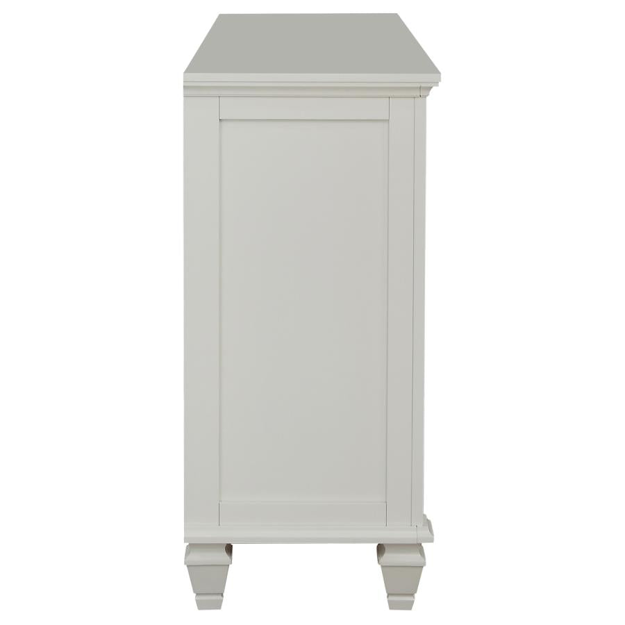 Sandy Beach 11-drawer Rectangular Dresser Cream White - (201303)