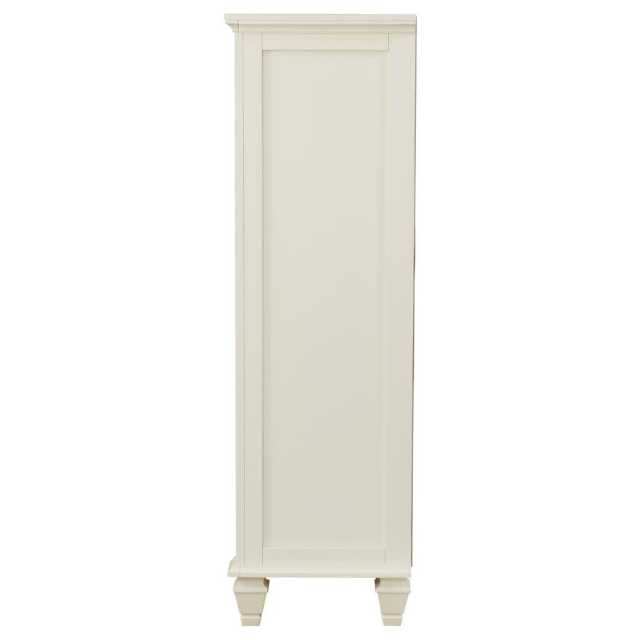 Sandy Beach 5-drawer Rectangular Chest Cream White - (201305)