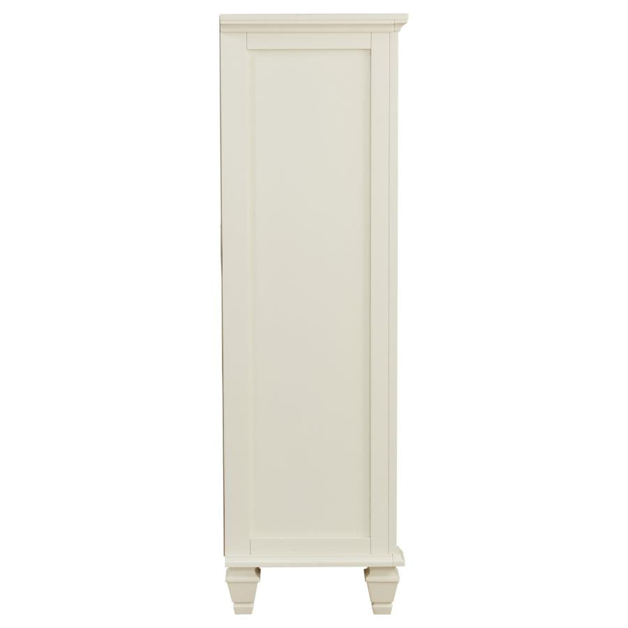 Sandy Beach 5-drawer Rectangular Chest Cream White - (201305)