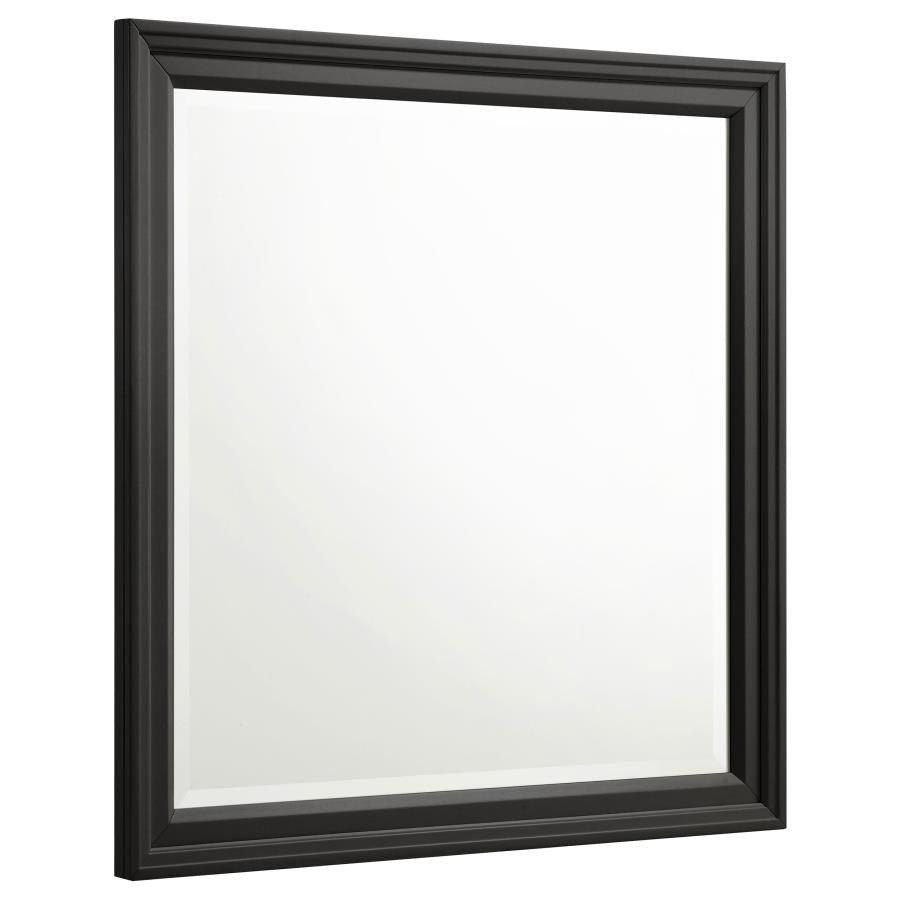 Sandy Beach Vertical Dresser Mirror Black - (201324)