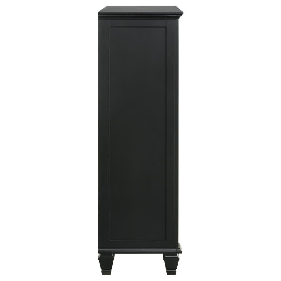 Sandy Beach Door Chest With Concealed Storage Black - (201328)