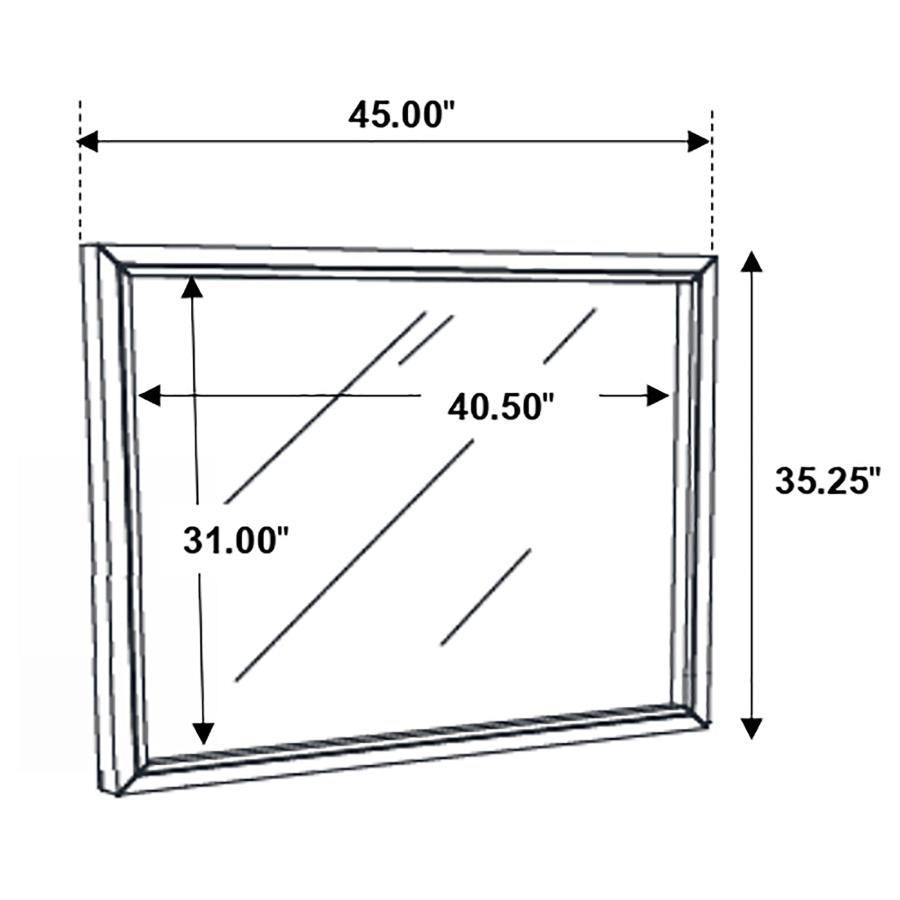 Serenity Rich Merlot Dresser Mirror - (201974)