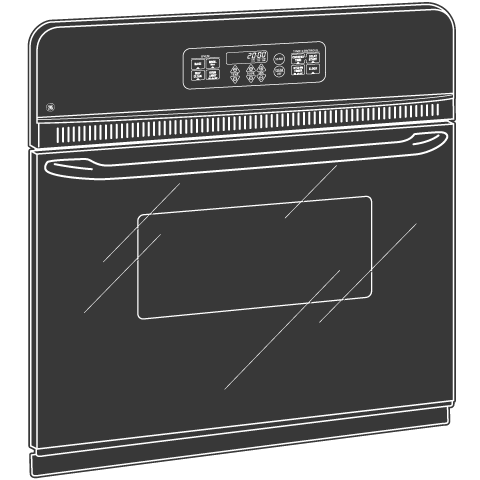 GE(R) 24" Electric Single Self-Cleaning Wall Oven - (JRP20BJBB)