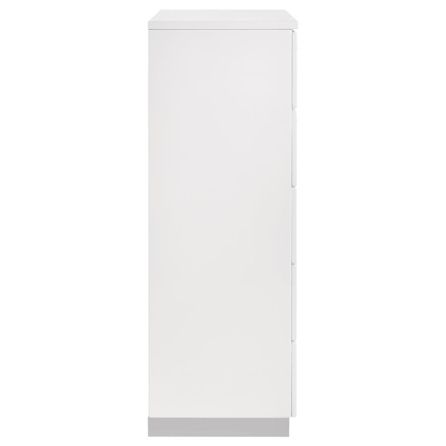 Felicity 5-drawer Chest Glossy White - (203505)