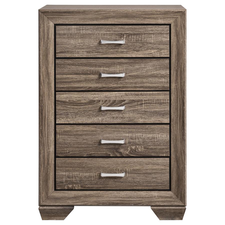 Kauffman 5-drawer Chest Washed Taupe - (204195)