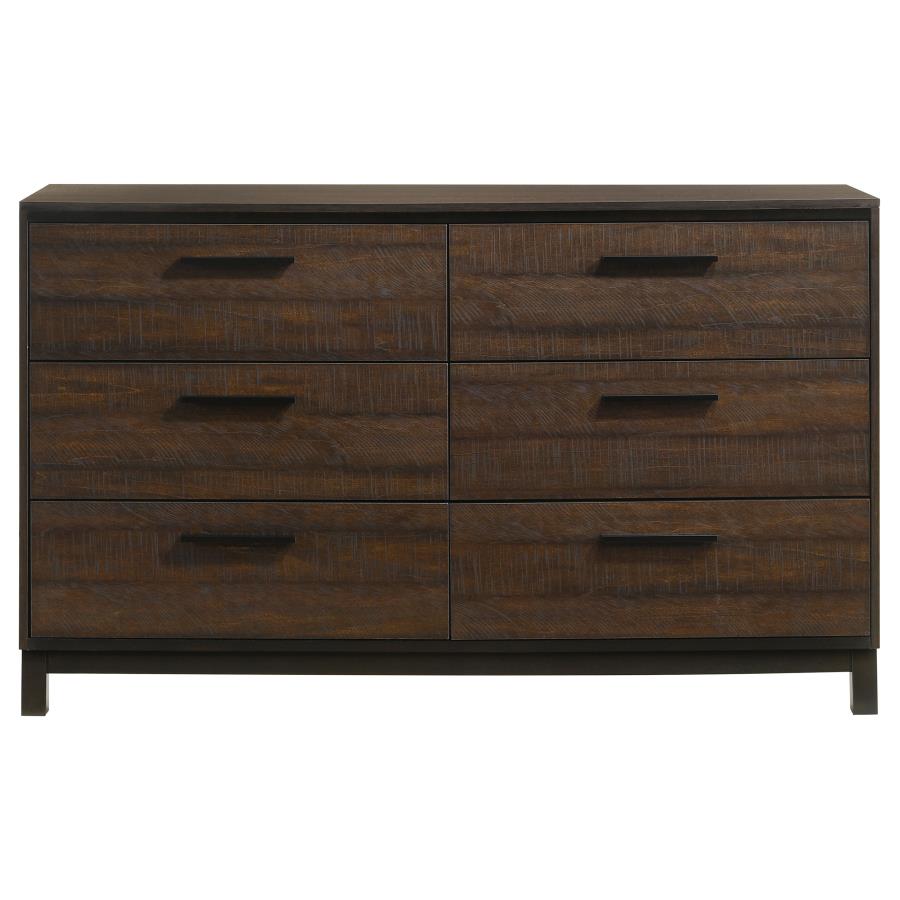 Edmonton 6-drawer Dresser Rustic Tobacco - (204353)