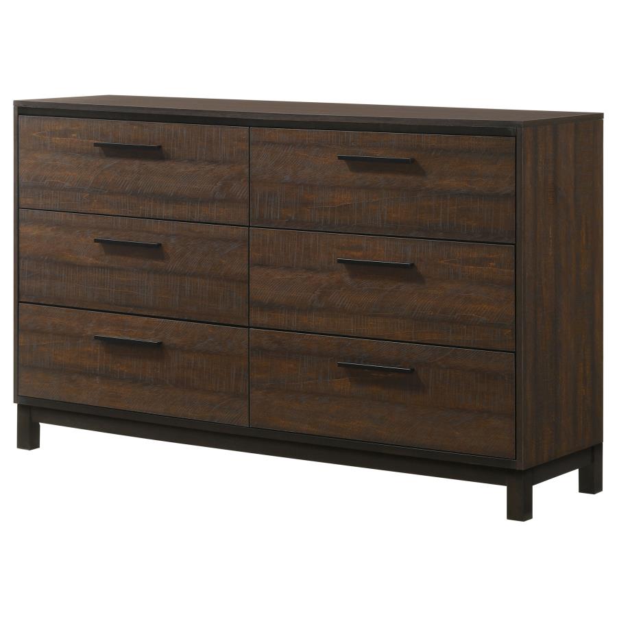 Edmonton 6-drawer Dresser Rustic Tobacco - (204353)