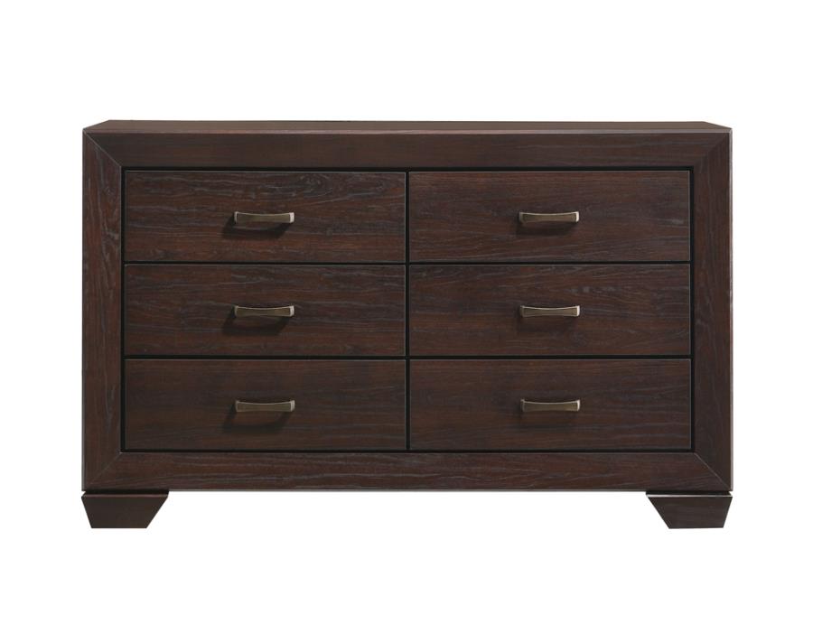 Kauffman 6-drawer Dresser Dark Cocoa - (204393)
