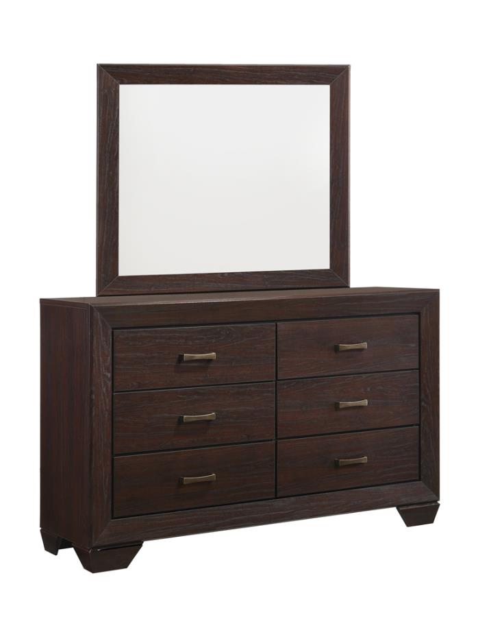 Kauffman Rectangular Dresser Mirror Dark Cocoa - (204394)