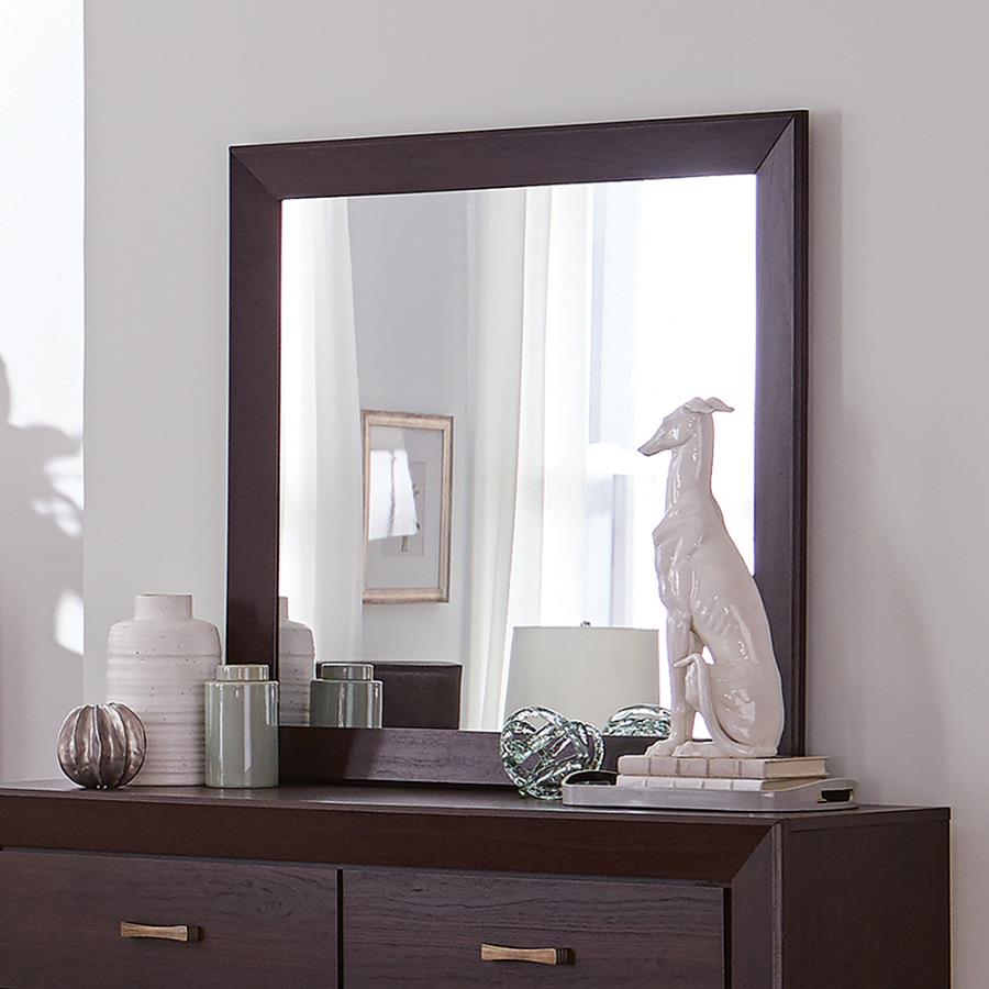 Kauffman Rectangular Dresser Mirror Dark Cocoa - (204394)