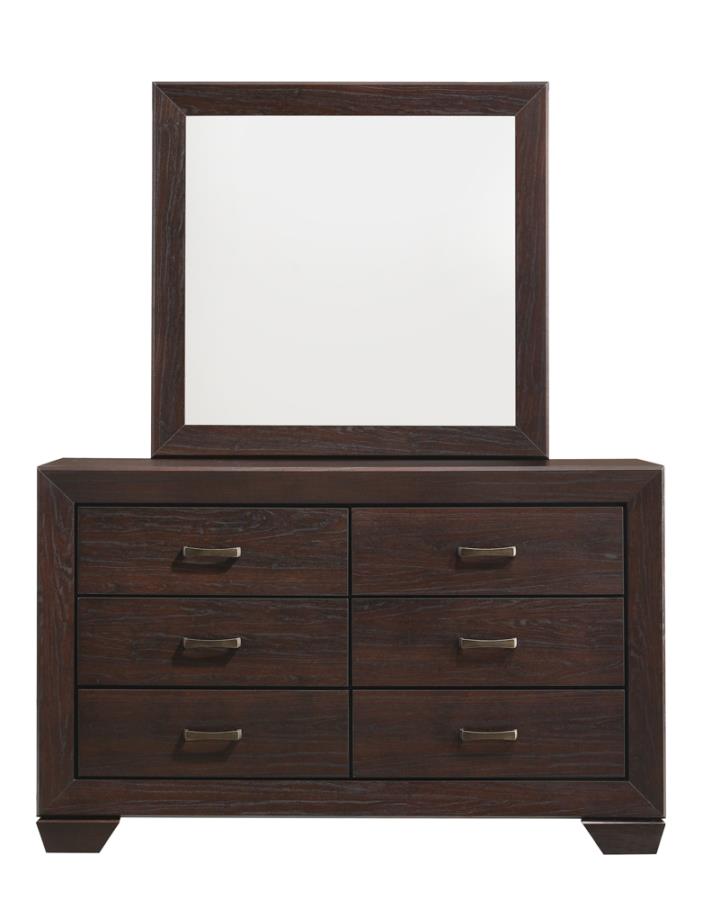 Kauffman Rectangular Dresser Mirror Dark Cocoa - (204394)