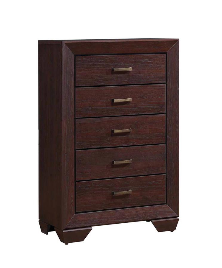 Kauffman 5-drawer Chest Dark Cocoa - (204395)