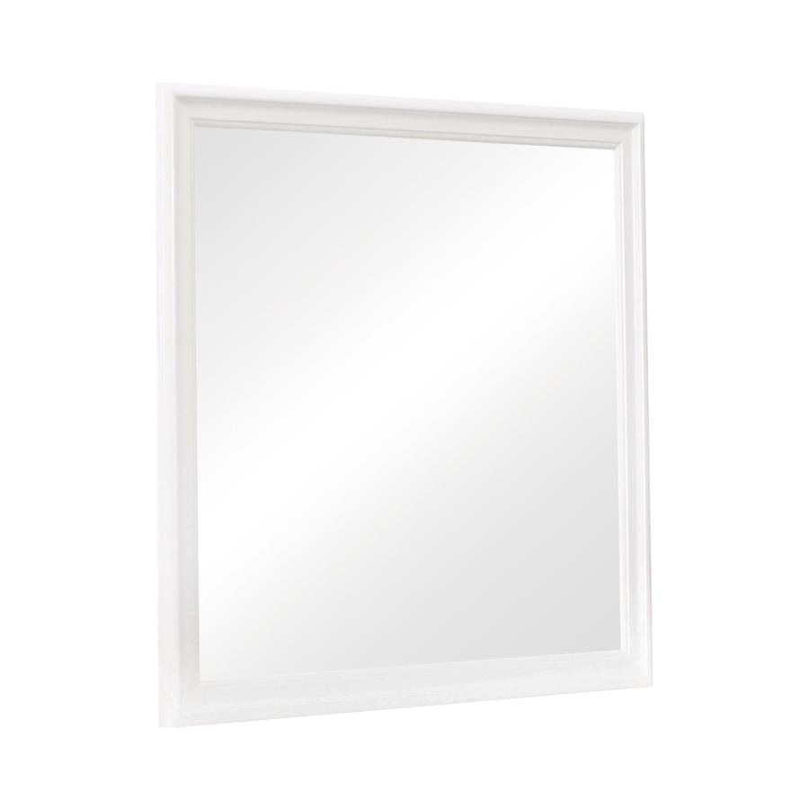 Louis Philippe Beveled Edge Square Dresser Mirror White - (204694)