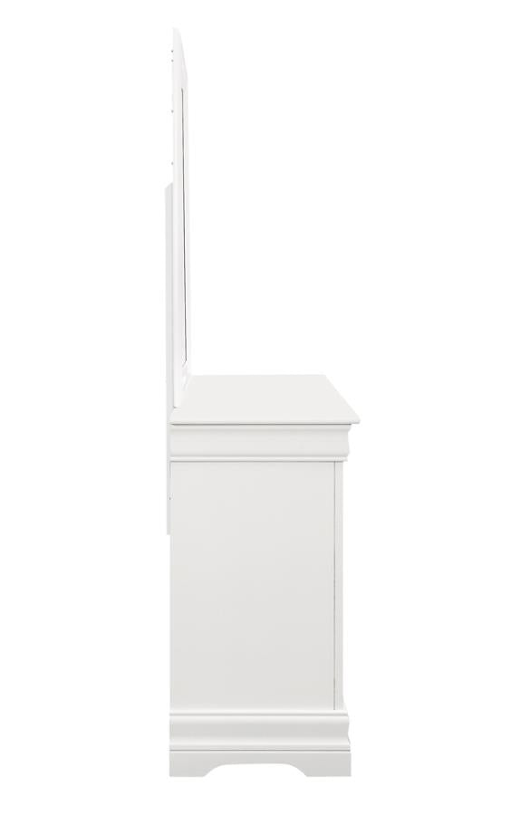 Louis Philippe Beveled Edge Square Dresser Mirror White - (204694)