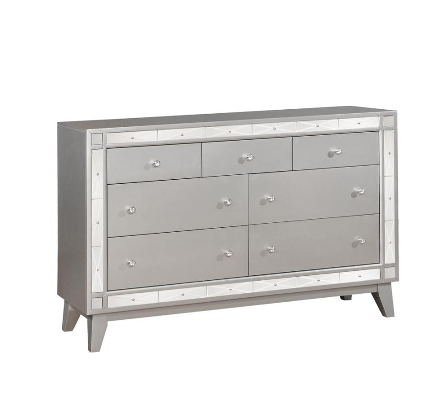 Leighton 7-drawer Dresser Metallic Mercury - (204923)